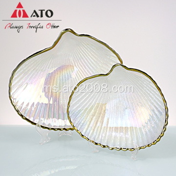 Ato Shell Berbentuk Plat Plat Plat Kaca Hiasan